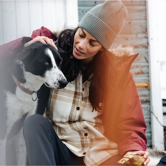 Fjallraven Singi Flannel Beige Plaid Button Down Shirt EUC - Picture 2 of 5